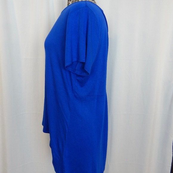 Eloquii Royal Blue Short Sleeve Top Size 14/16 - Picture 4 of 4